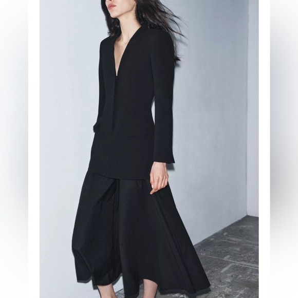 Zara ZW COLLECTION COMBINATION BLAZER DRESS NWT SIZE MEDIUM - Picture 3 of 5